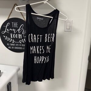 Mudd Black Tank Top with White Text